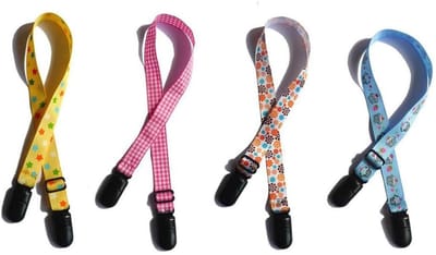Dailygoods- Servetclip Verstelbaar 21-39 cm - Slabbetjes voor Volwassenen/Baby - Handdoek Houder - Nylon - 4 Stuks - Comfortabele Accessoires - Slabbetje
