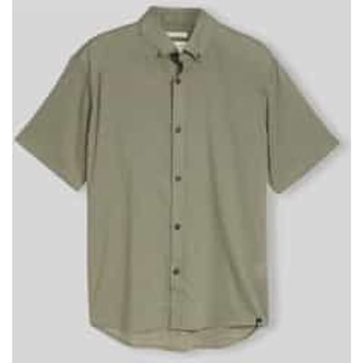 Tom Tailor Denim - Relaxed fit overhemd met korte mouwen en linnen - Maat S - Sea Spray
