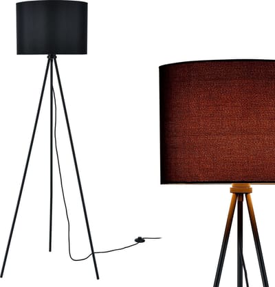 Tripod lamp 150 cm staande lamp vloerlamp E27 zwart