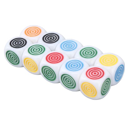 10 STUKS 6-zijdige Spel Dobbelstenen Lichtgewicht Sterke Slagvastheid Witte Plastic Spel Dobbelstenen voor Bordspel white