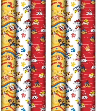 Paw Patrol Inpakpapier / cadeaupapier - 3x rollen - feest / verjaardag - 200 x 70 cm - papier