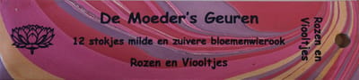 Wierook Rozen & Viooltjes | 12 Korte Stokjes Milde & Zuivere Bloemenwierook