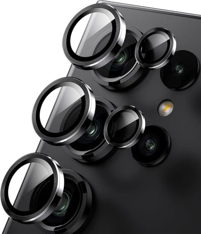 Camera Screenprotector geschikt voor Samsung Galaxy S24 Ultra - Volledig Dekkend Glas Screen Protector