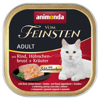 Megapack animonda vom Feinsten Adult 32 x 100 g - Gourmetcentrum met rundvlees, kipfilet & kruiden