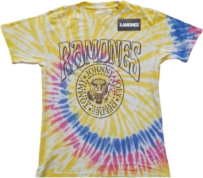 Ramones - Crest Psych Heren T-shirt - S - Geel