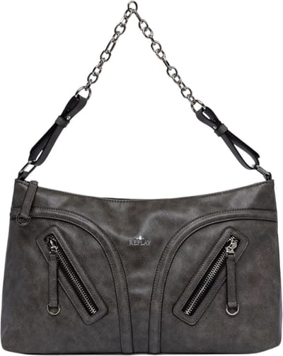REPLAY Schoudertas Shoulder Bag Washed Black Antraciet