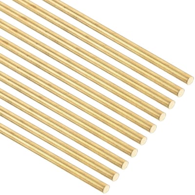 10 Stuks 2.4mm x 150mm Messing Staven, Ronde Massieve Staven voor DIY, Lassen en Modelbouw