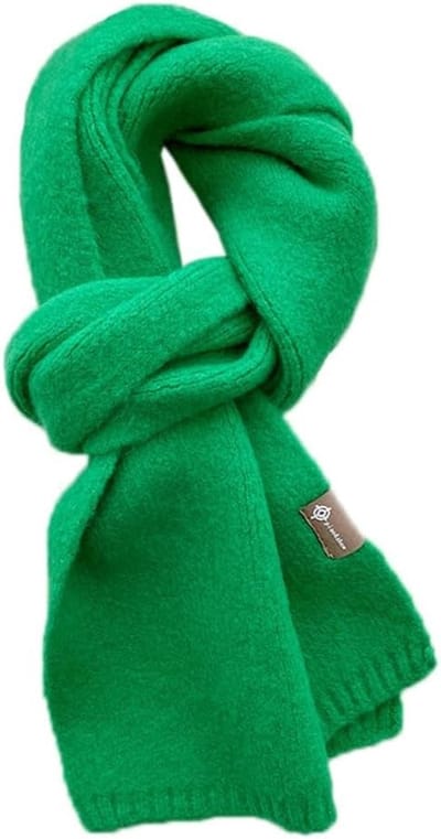 Dames Sjaal voor de Winter | Unisex Gebreide Sjaal | Lange Vintage Sjaal | Zachte Warme Wolensjaal in Groen