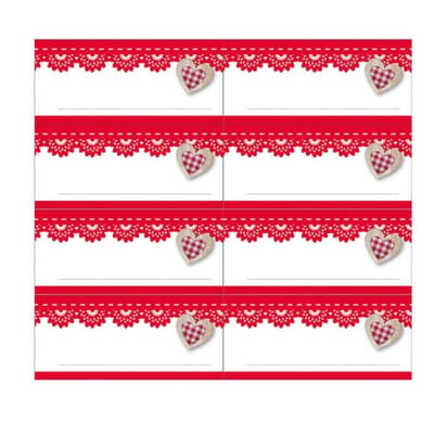 Westmark 24 decoratieve etiketten met schrijfoppervlak, zelfklevend, klevend, residuvrij, rechthoekig, 5,4 x 2,5 cm, 40852230