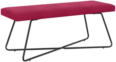 vidaXL - Bank - Wijnrood - 110 - x - 40 - x - 45 - cm - fluweel