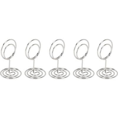 30 stuks Tafelnummer Clip Kleine Decoratieve Metalen Draad Bureau Kaarthouder Stand voor Foto Notitie Bruiloft white