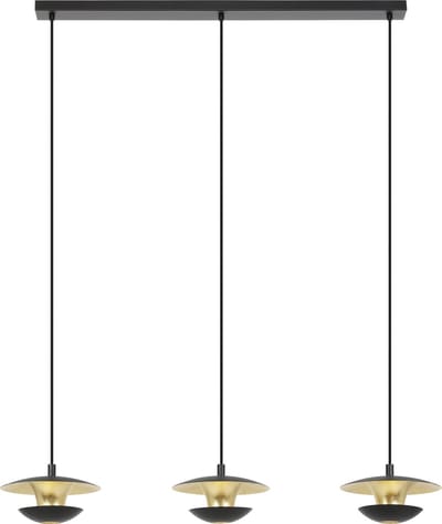 EGLO Nuvano Hanglamp - GU10 - 98,5 cm - Zwart/Goud