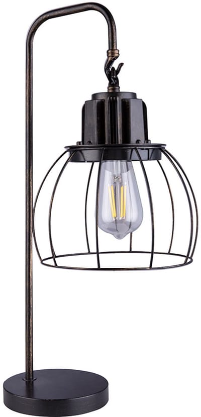 Tafellamp Retro bedlamp Nachtlamp Slaapkamerlamp, metaal zwart goud rasterdesign, 1x E27, H 65 cm
