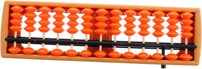Telraam Kinderen - Rekenhulpmiddel Abacus - Vroege Wiskunde - Lichtgewicht ABS Materiaal - 25 x 73 x 2 cm - Oranje