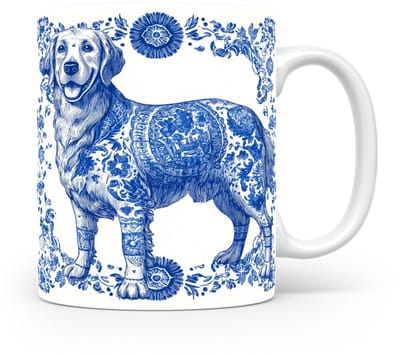 Mok Golden Retriever Beker voor koffie of tas voor thee, cadeau voor dierenliefhebbers, moeder, vader, collega, vriend, vriendin, kantoor, opa, oma, hond, kerst, sinterklaas, verjaardag