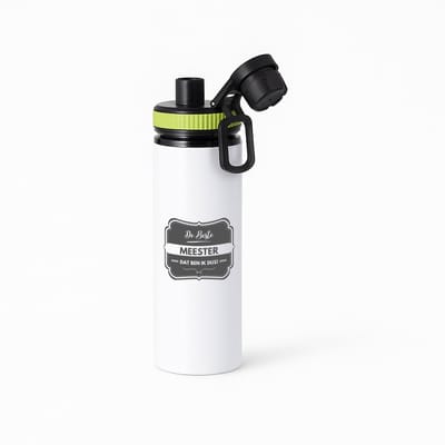 Hacebo® - De beste meester waterfles met draaidop groen - Meester - geweldige meester - school - verjaardagscadeau - afscheidscadeau - kado - water fles - 850ML
