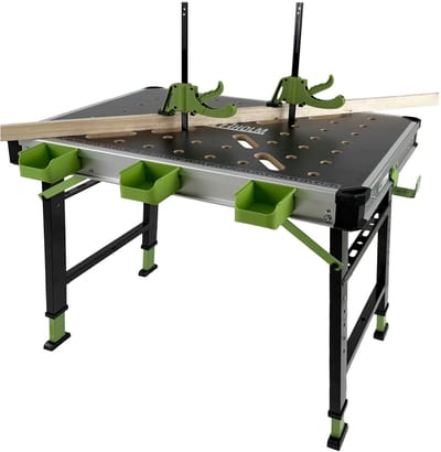 Werkbank klappbar höhenverstellbar bis 90 cm Multifunktionstisch Werkzeugboxen Spanntisch