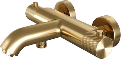 Brauer Gold Carving opbouw baddouche thermostaatkraan goud geborsteld PVD