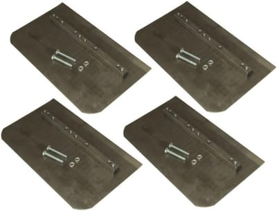 Power Float Messen - Troffel Bladen - Beton Egaliseren - Set van 4 - 8 x 13 cm - Metaal