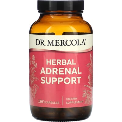 Dr. Mercola, Kruiden Bijnier Ondersteuning, 180 Capsules