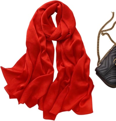 Zijde Sjaal - Dames Turban - Veelzijdig Accessoire - Zacht Ademend Materiaal - Lange Stijl - Eff effen