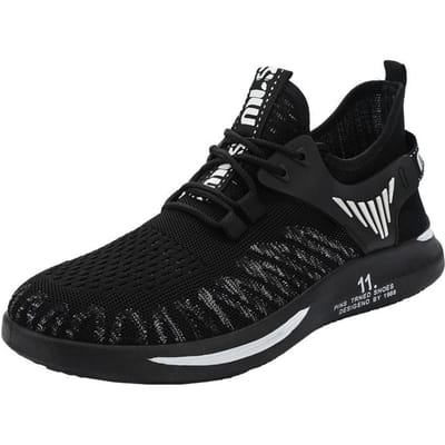 Nieuwe Herenschoenen Ademend Vliegend Weefsel Vetersluiting Lage Top Ronde Neus Grote Maat Casual Sportschoenen Heren 45