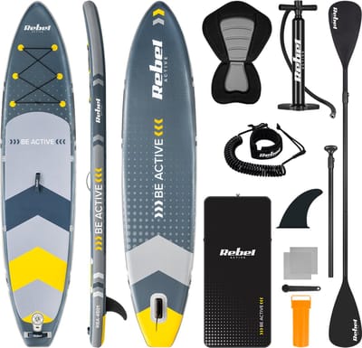 Opblaasbaar SUP-board met Accessoires Rebel RBA-4501 Grijs