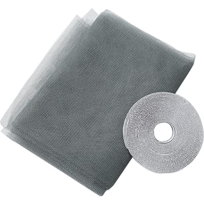 DIY raamhor met zelfklevende tapes Muggennet voor ramen Insectennet Muggennet 1.5*2m grijs