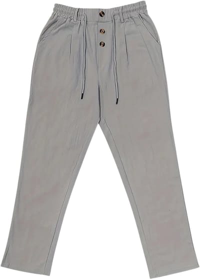 Livano Linnen Broek Heren - Zomerbroek - Volwassenen - Lange Broek - Pantalon - Strandbroek - Zomer - Ibiza Stijl - Grijs - Maat S