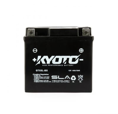 SLA-accu van Kyoto voor Beta 400 RR 4T motorfiets, bouwjaar 2005 t/m 2014, model YTX5L-BS / 12 V, 4 Ah, nieuw