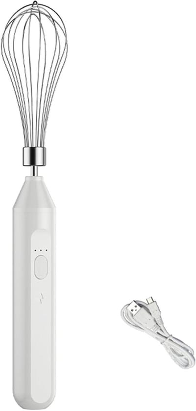 Elektrische Mixer - Draadloze Klopper - Keuken Assistent - 3 Snelheden Instelbaar - USB Oplaadbaar - Wit
