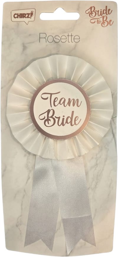 Rozet Vrijgezellenfeest - Team Bride - Wit-Goud
