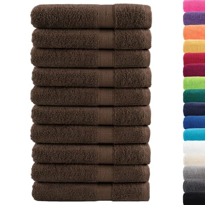 vidaXL - Saunadoeken - SOLUND - 10 - st - 600 - g/m² - 80x200 - cm - bruin