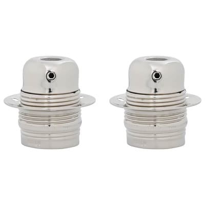 vidaXL Lamphouders 2 st nikkel satijn E27