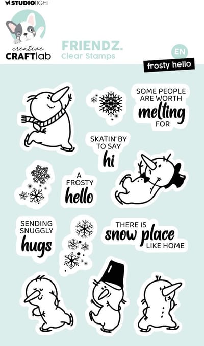 Clear stamps Frosty hello - Friendz nr. 570