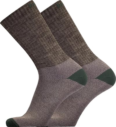 UphillSport - 2-Pack - Trekking Sokken - Drielaagse Lichtgewicht - Heren / Dames - grijs / groen - 35-38 - 9189