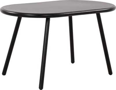 CLP Velva Salontafel - Ovaal - Loungetafel - voor buiten en binnen - Weerbestendige en UV-bestendige tuintafel - Bijzettafel voor buit zwart
