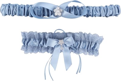 Lace Garter Straps voor Bruiden, Blauwe Rekbare Kanten Bruidsaccessoires voor een Stijlvolle Trouwerij, Perfecte Wedding Supplies voor Vrouwen
