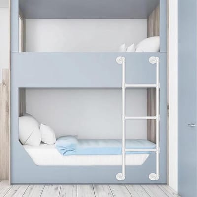 Wandladder Stapelbed - Zolderladder Klimladder - Veilig Bed Bereiken - Verstelbare Lengte - 100-300 cm - Wit