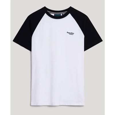 Superdry - Essential baseballshirt van biologisch katoen met logo - Heren - T-shirts
