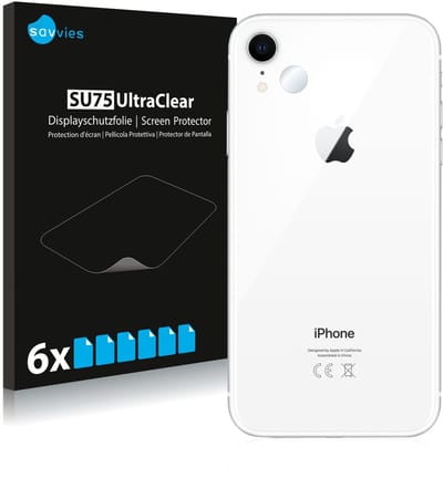 Savvies - Screenprotector voor Apple iPhone XR (ALLEEN Camera Lens) - Folie Beschermfolie transparant 6 Stuks