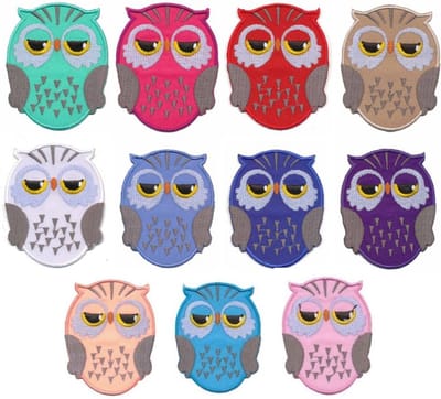 Uil applicaties - 11 stuks - Strijk Embleem Patch - set van 11 uiltjes