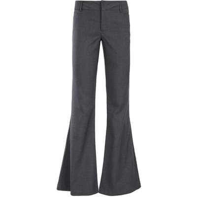 Dernier Pantalon de Costume Quotidien Coupe Droite Serrée Taille Basse pour Femmes Coupe Ample Classique Américaine Élégant et Tombant Pantalon pour l'Été L gray