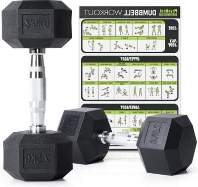 Dumbbells Geurloos Poly Rubber 2.5KG 5KG 7.5KG 10KG 12.5KG 15KG 20KG Thuis Gym Gewichten - Paar of Enkele