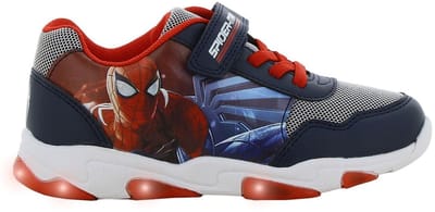 Spiderman - Schoenen voor jongens met lichtjes - Sneakers voor kinderen met klittenband - Lichtgevende kindersneaker - Maat 25 - Blauw