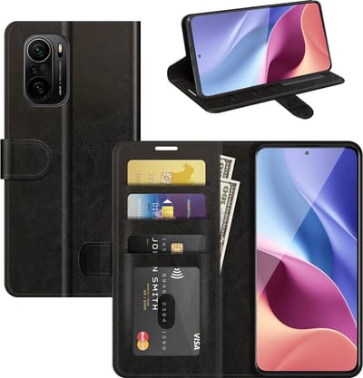 MobyDefend Hoesje - Geschikt voor Xiaomi Mi 11i - Wallet Book Case (Sluiting Achterkant) - Zwart