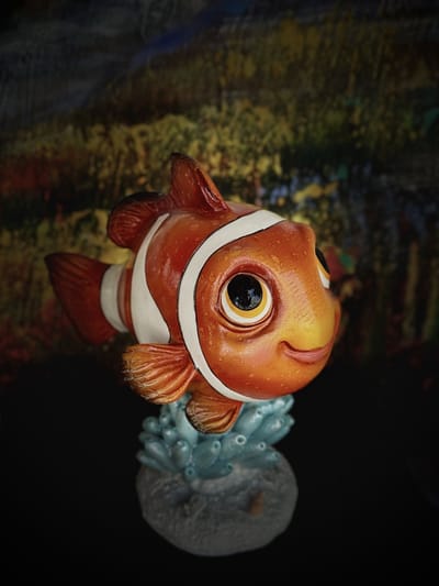 Clownvis 17 cm hoog - dierenbeeld - zee - vis - Interieur - Decoratiebeeld - voor binnen - Cadeau - Geschenk - Verjaardag - Nieuwjaar -Kerst -Verjaardag-Vaderdag-Moederdag
