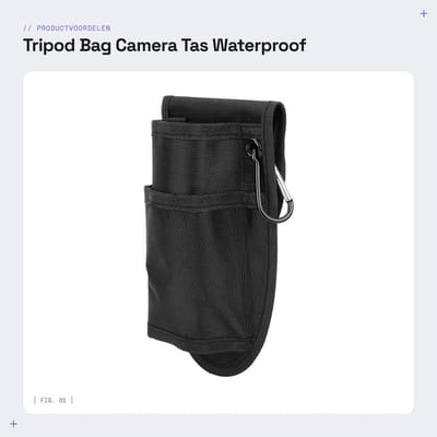 Dailygoods- Statieftas Waterdicht - Camera Heuptas - Monopod/Statief - Duurzaam - Twee Lagen - Krachtige Klittenband - Camera Tas