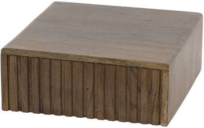 Giga Meubel Nachtkastje Carve - Bruin Acaciahout - 35x35x14cm