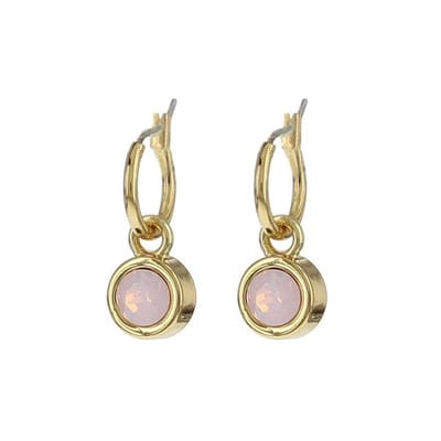 BIBA 80313 Oorhangers goud Roze Water Opaal